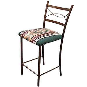 171029 - Custom Finish UU 30in Seat Height Stool with Copper Wrap