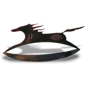 171203 - Custom Finish 35in Rocking Spirit Horse Tabletop Art
