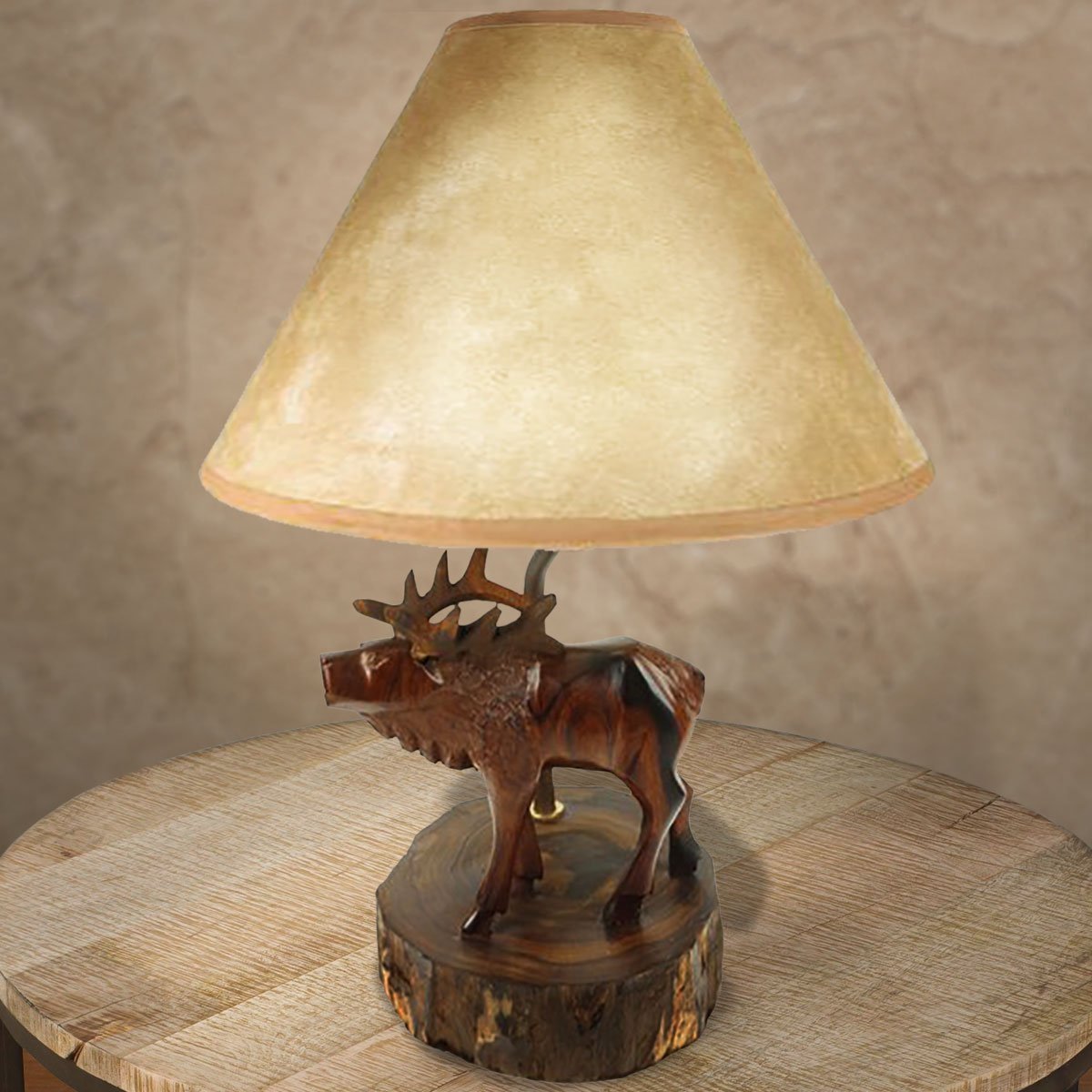 172005 - Elk Ironwood Table Lamp with Shade