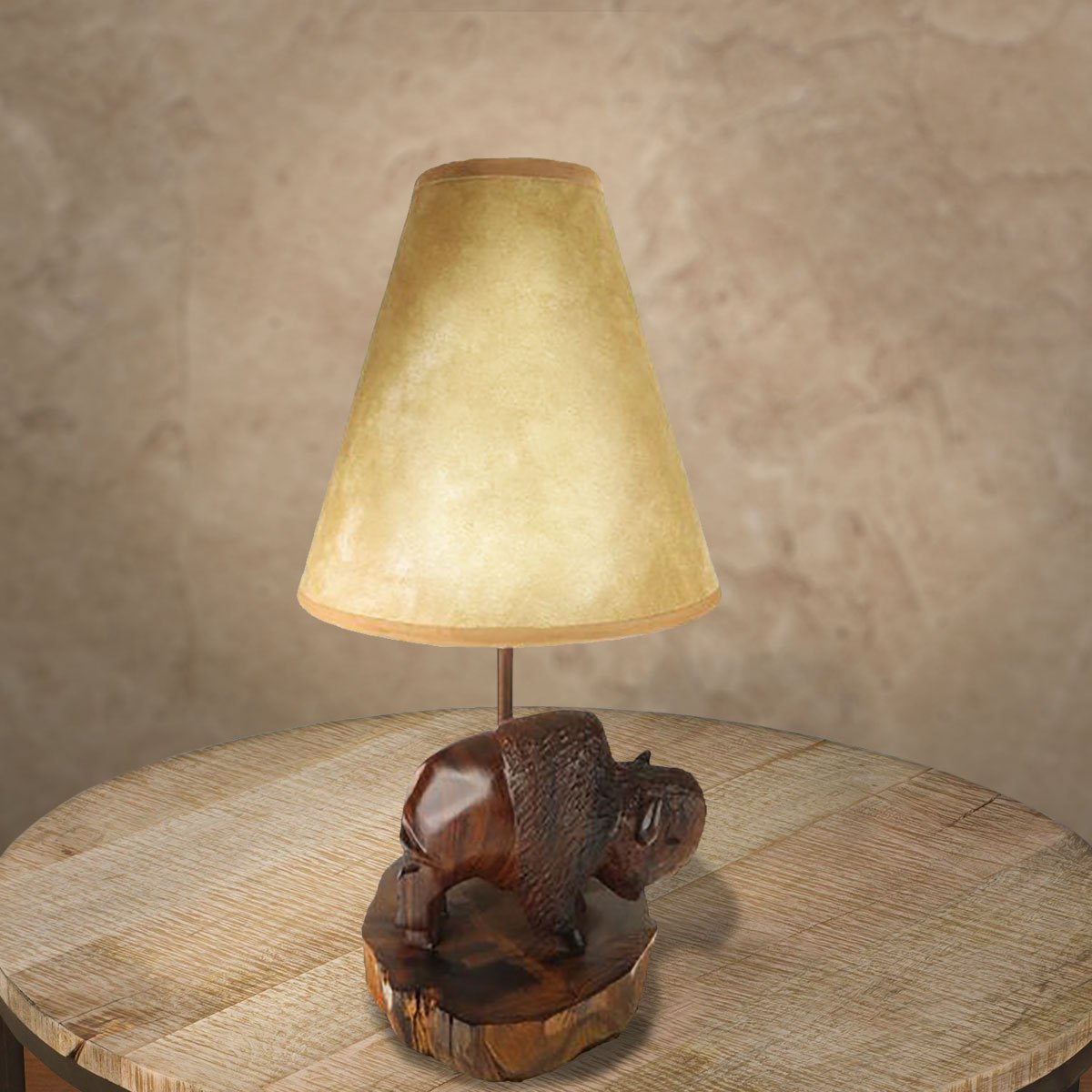 172013 - Buffalo Ironwood Vanity Lamp with Shade