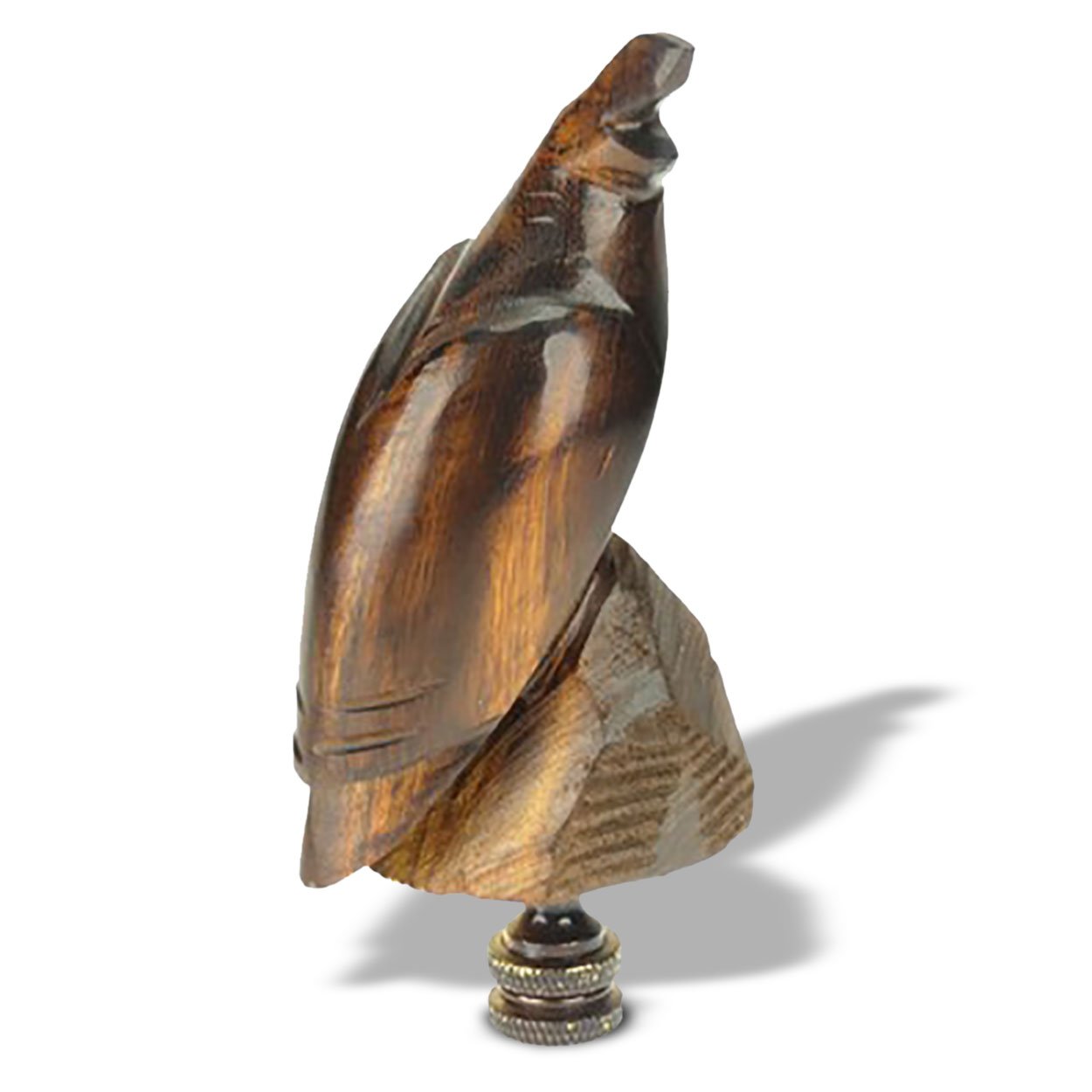 172034 - Quail Carved Ironwood Lamp Finial