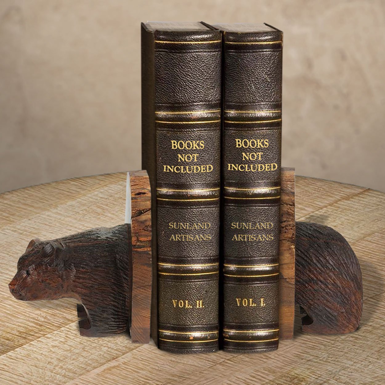 172064 - Bear Body Small Ironwood Set of Two Bookends