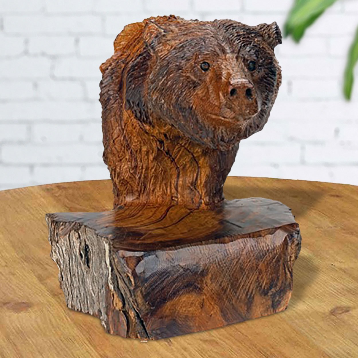 172089 - 6in Tall Bear Bust Ironwood Carving