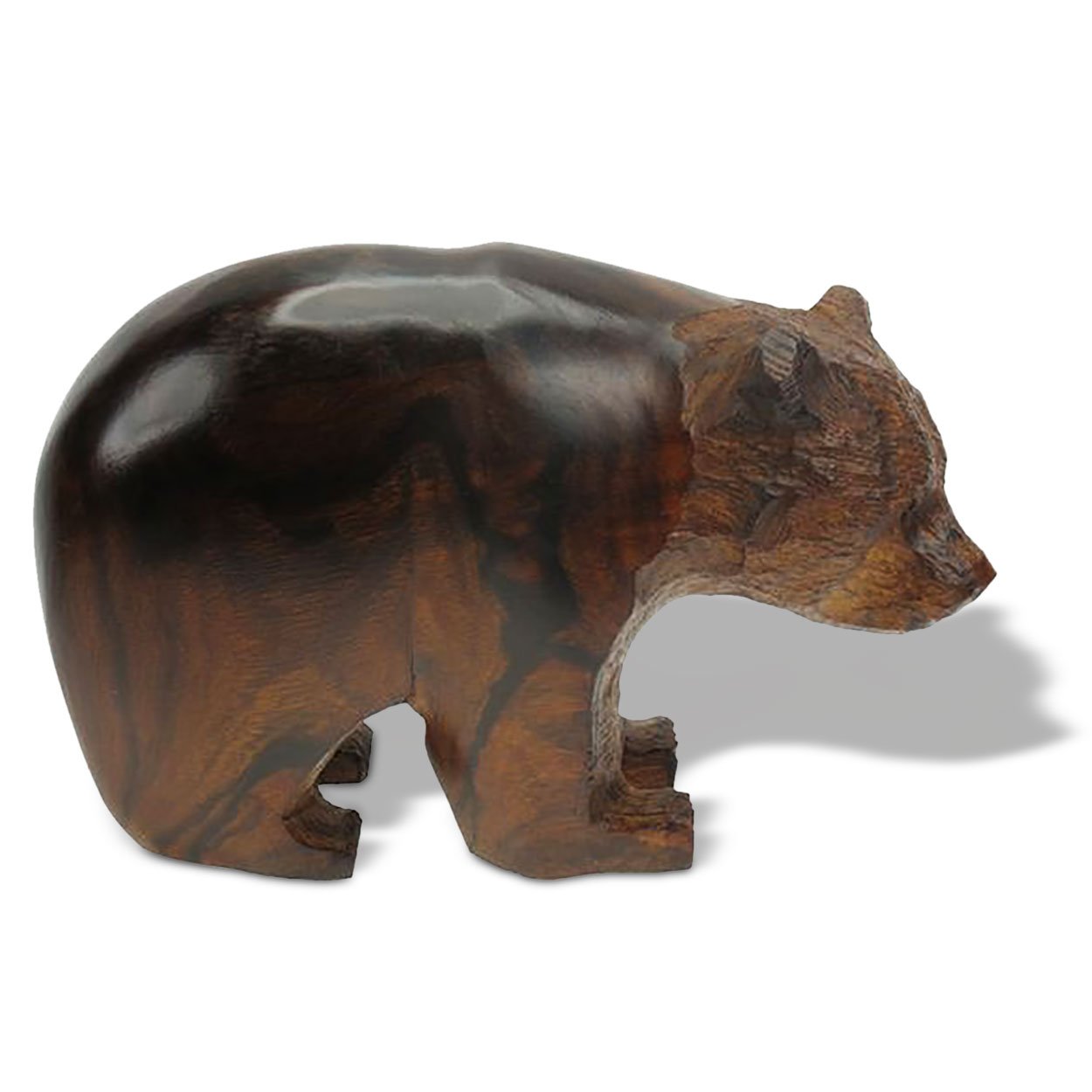 172103 - 6in Long Bear - Smooth Hand-Carved in Ironwood