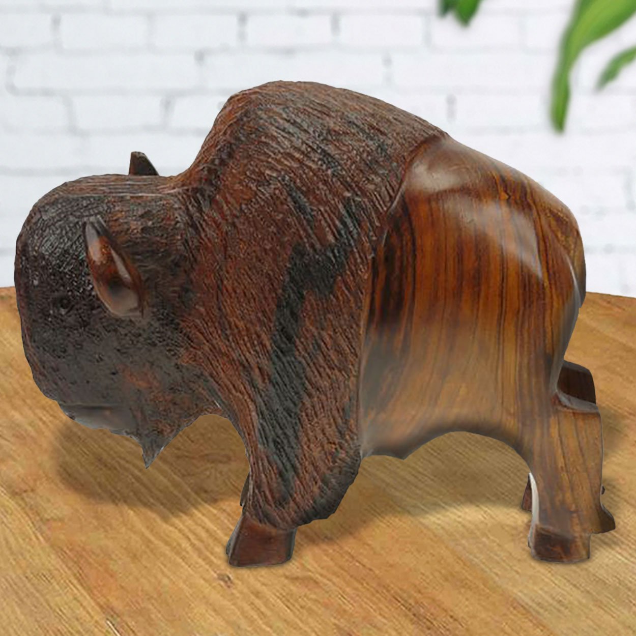 172117 - 5in Long Buffalo Ironwood Carving