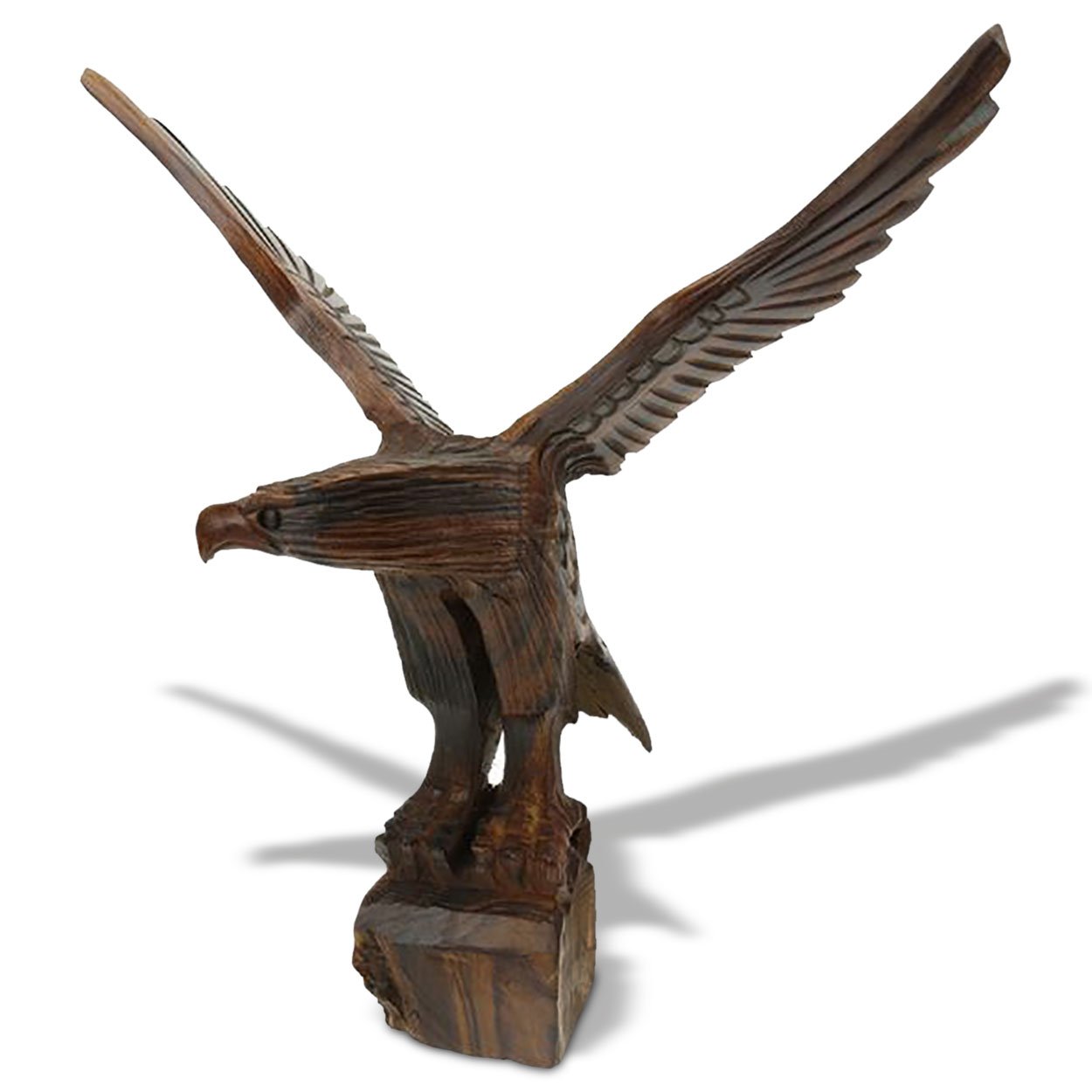 172136 - 11in Tall Flying Eagle Hand-Carved in Ironwood