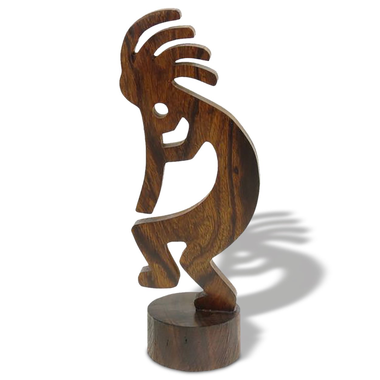172171 - 9in Tall Kokopelli Hand-Carved in Ironwood