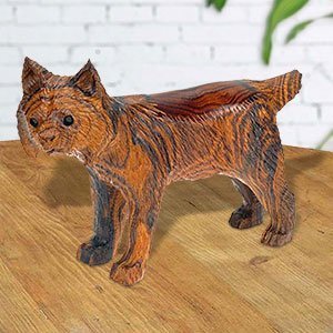 172185 - 6.5in Long Bobcat Hand-Carved in Ironwood