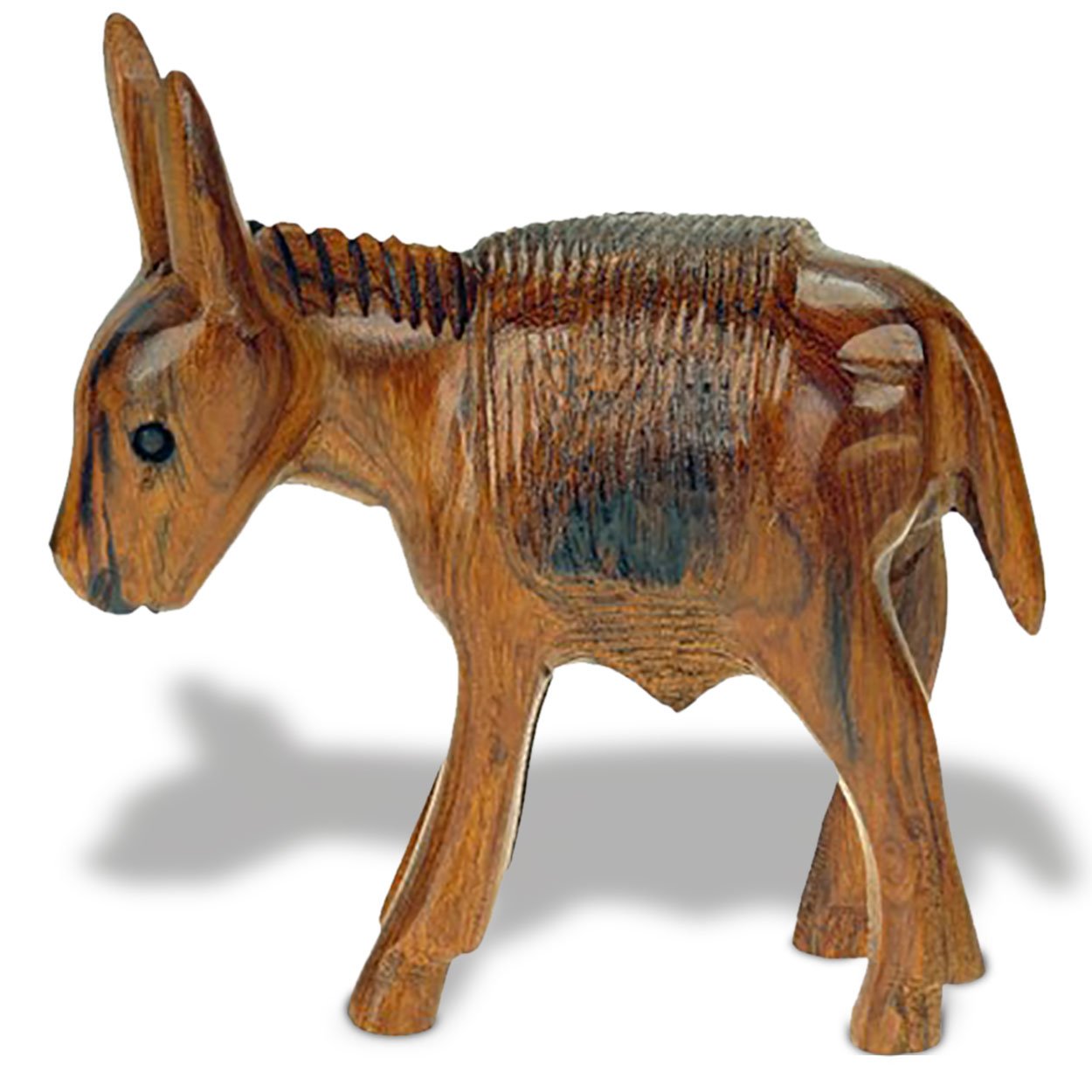 172186 - 4in Long Burro Hand-Carved in Ironwood