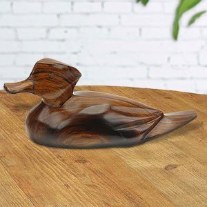 172218 - 5in Long Duck Hand-Carved in Ironwood