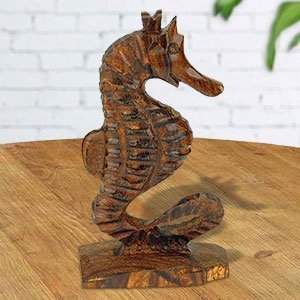 172257 - 5in Tall Sea Horse Hand-Carved in Ironwood