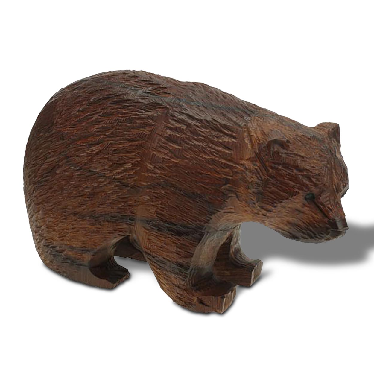 172345 - 12in Rough Bear Ironwood Carving - 1124