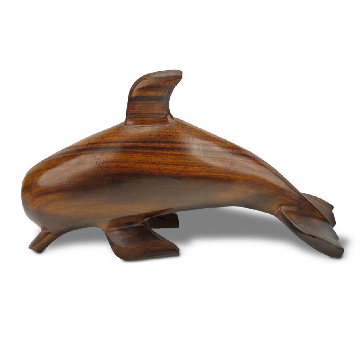 172535 - 12in Swimming Dolphin Ironwood Carving - 2004