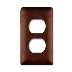 182288RT - Rust Brown Metal Wall Plate - Plain - Outlet Cover - Single