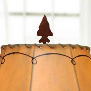 182822RT - Rust Brown Metal Standard Lamp Finial - Arrowhead
