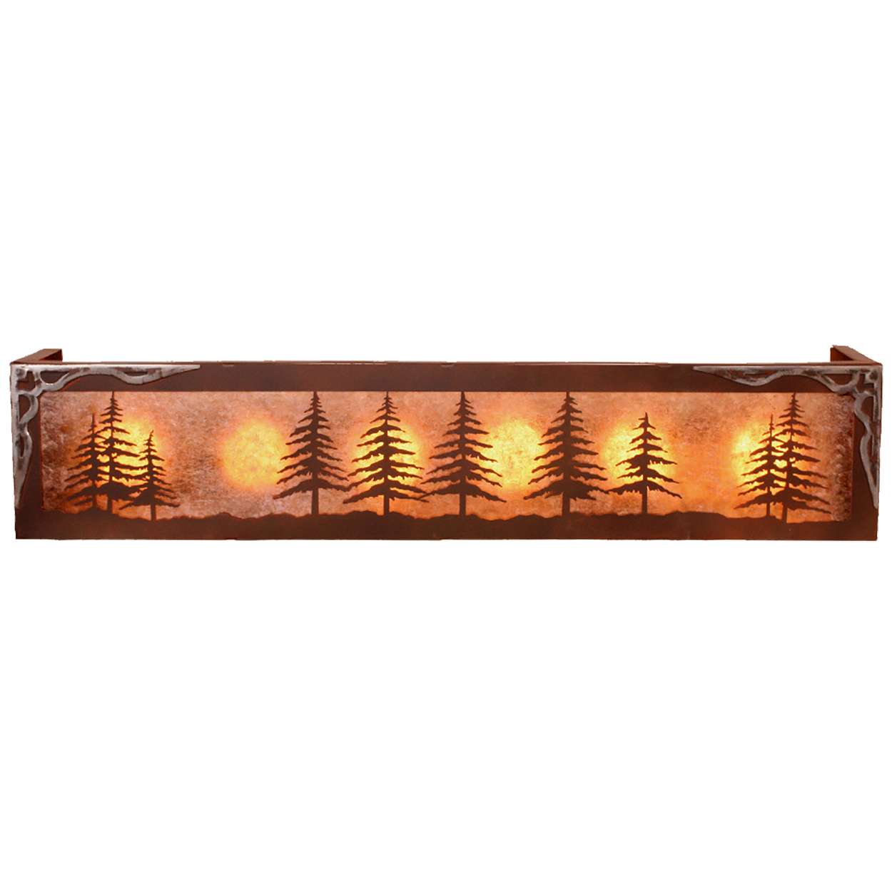 LVB-4030-6030 Burnished Vanity Light Strip Fixture Pine Tree