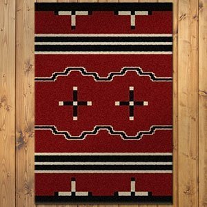 202031 - Low Pile Nylon Big Chief Red 3ft x 4ft Area Rug