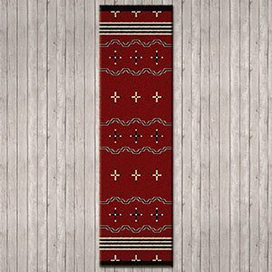 202035 - Low Pile Nylon Big Chief Red 2ft x 8ft Hall Runner