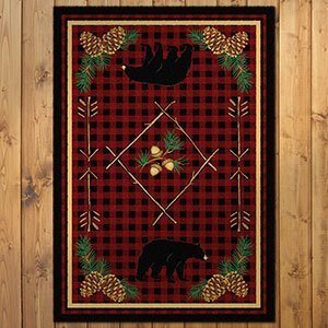 202091 - Low Pile Nylon Deep Woods Red 3ft x 4ft Area Rug