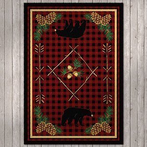 202092 - Low Pile Nylon Deep Woods Red 4ft x 5ft Area Rug