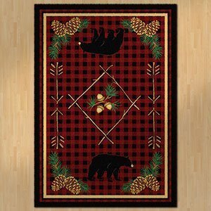 202094 - Low Pile Nylon Deep Woods Red 8ft x 11ft Area Rug