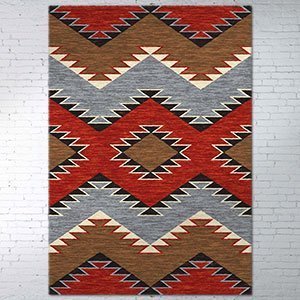 202153 - Low Pile Nylon Heritage Multi Colored 5ft x 8ft Rug