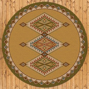 202776 - Low Pile Nylon Ancestry 8ft Round Area Rug