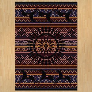 202934 - Low Pile Nylon Ghostrider 8ft x 11ft Area Rug in Purple