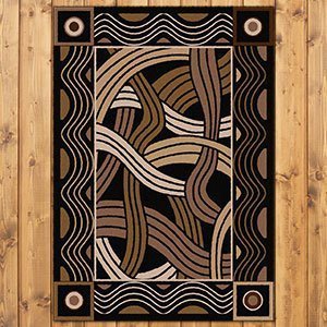 203051 - Low Pile Nylon Hand Coiled 3ft x 4ft Area Rug