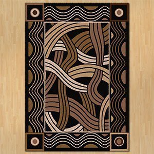 203054 - Low Pile Nylon Hand Coiled 8ft x 11ft Area Rug
