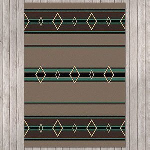203222 - Low Pile Nylon Old Timer 4ft x 5ft Area Rug