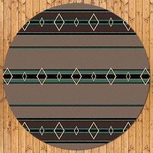 203226 - Low Pile Nylon Old Timer 8ft Round Area Rug