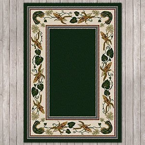 203292 - Three Sisters 4ft x 5ft Low Pile Area Rug in Green