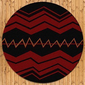 203346 - War Path2 8ft Round Low Pile Area Rug