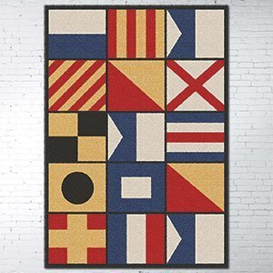 203523 - Signal Multi-Color 5ft x 8ft Low Pile Area Rug