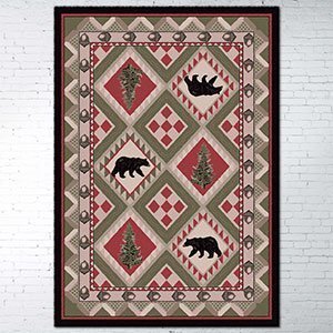 203543 - Forest Pine 5ft x 8ft Low Pile Area Rug