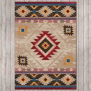 203552 - Whiskey River Natural 4ft x 5ft Low Pile Area Rug