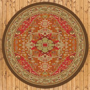 203746 - Persia Glow 8ft Round Low Pile Area Rug