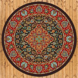 203756 - Montreal Desert 8ft Round Low Pile Area Rug