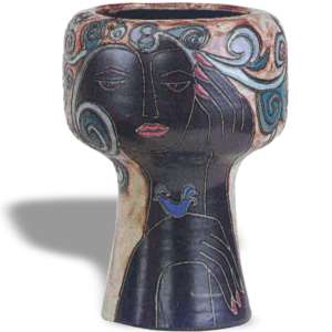 215622 - 503V1 Mara Stoneware Vase Chalice Large Limited Series