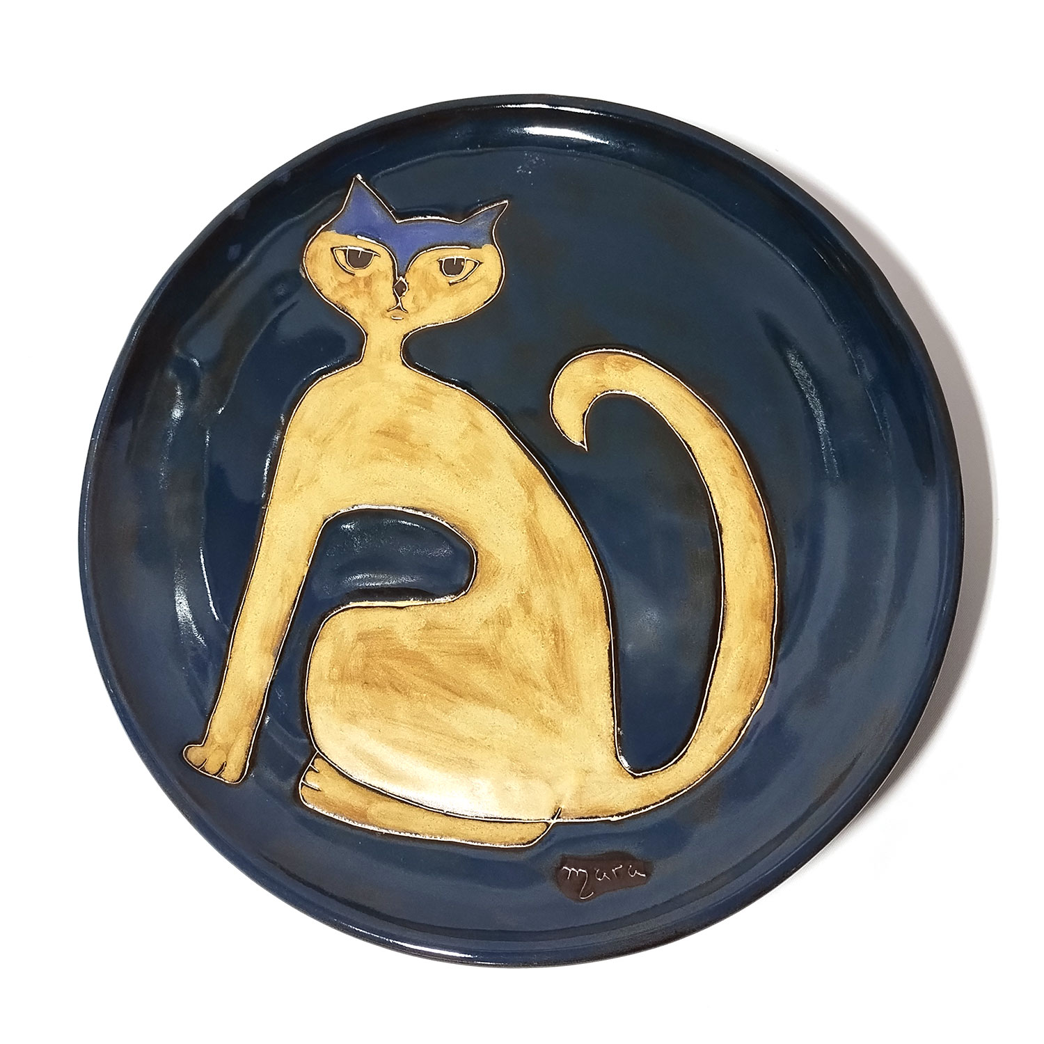 215685-2 - 540R8 - Mara Stoneware 12in Platter Cat