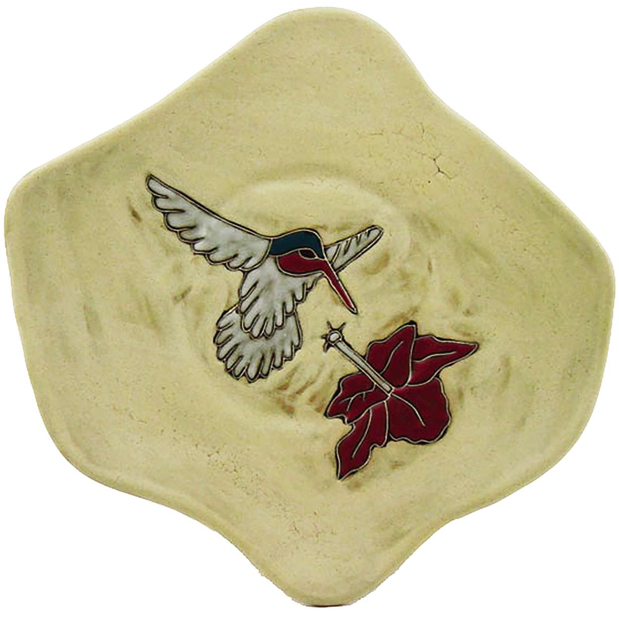 555A4 Mara Stoneware Dinner Plate Hummingbird