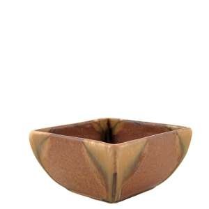 216419 - Prado Gourmet Stoneware Square Bowl - Rustic Brown