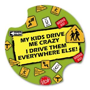 269755 - My Kids Drive Me Crazy - Carsters Car Coasters Set 2