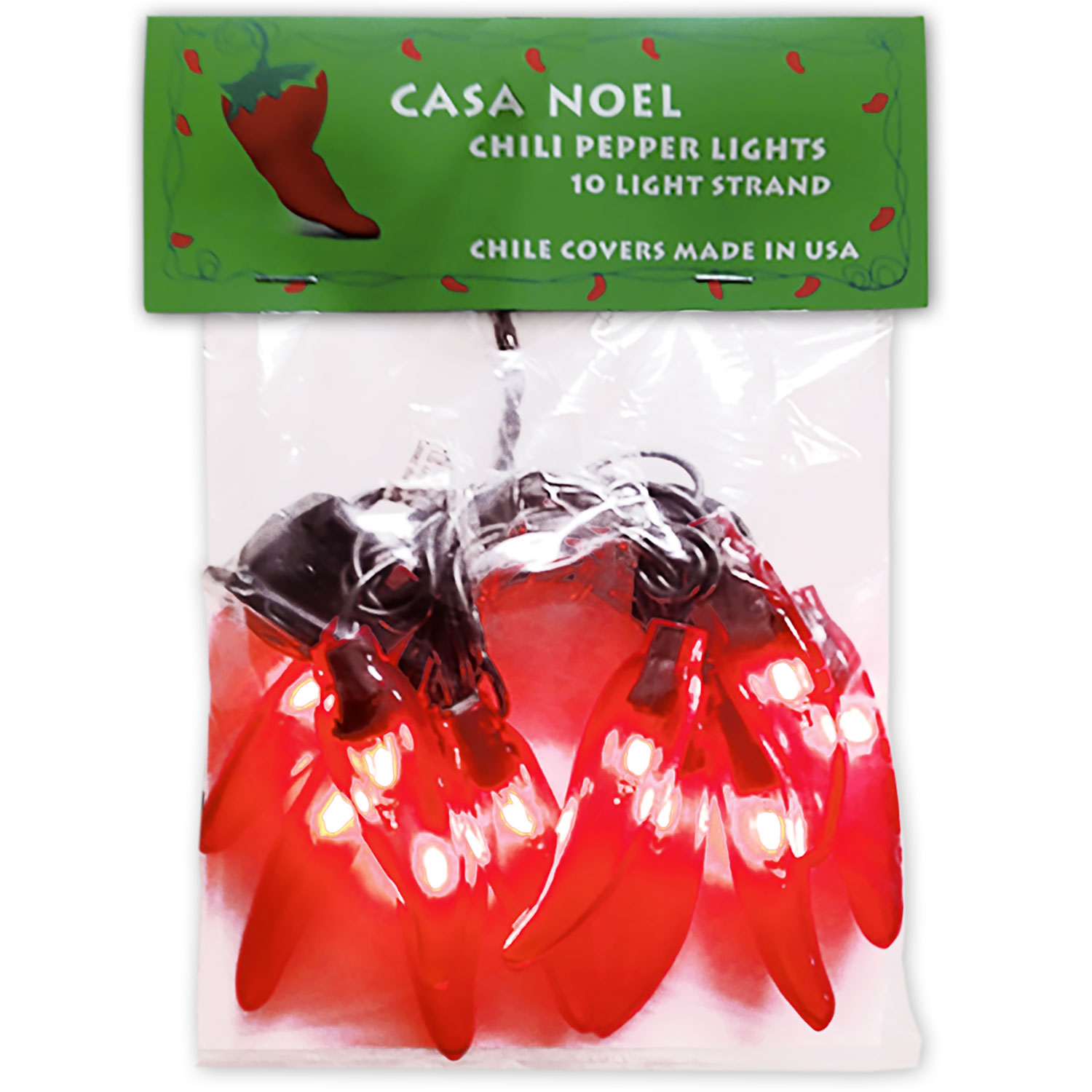 271655 - Casa Noel String of 10 Chili Pepper Lights each 2.5 in Long