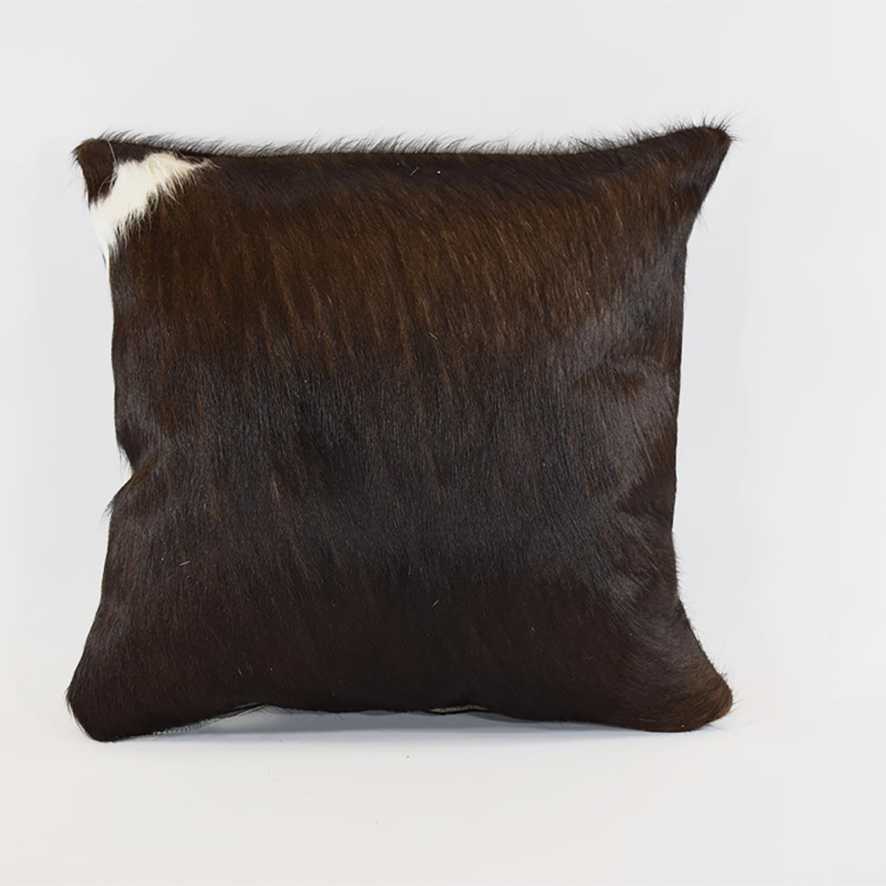 322027-1 - 15in x 15in Cowhide Pillow - 2-sided Espresso With White