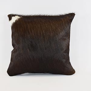 322027-1 - 15 x 15 Cowhide Pillow 2-sided Espresso With White 322027-1