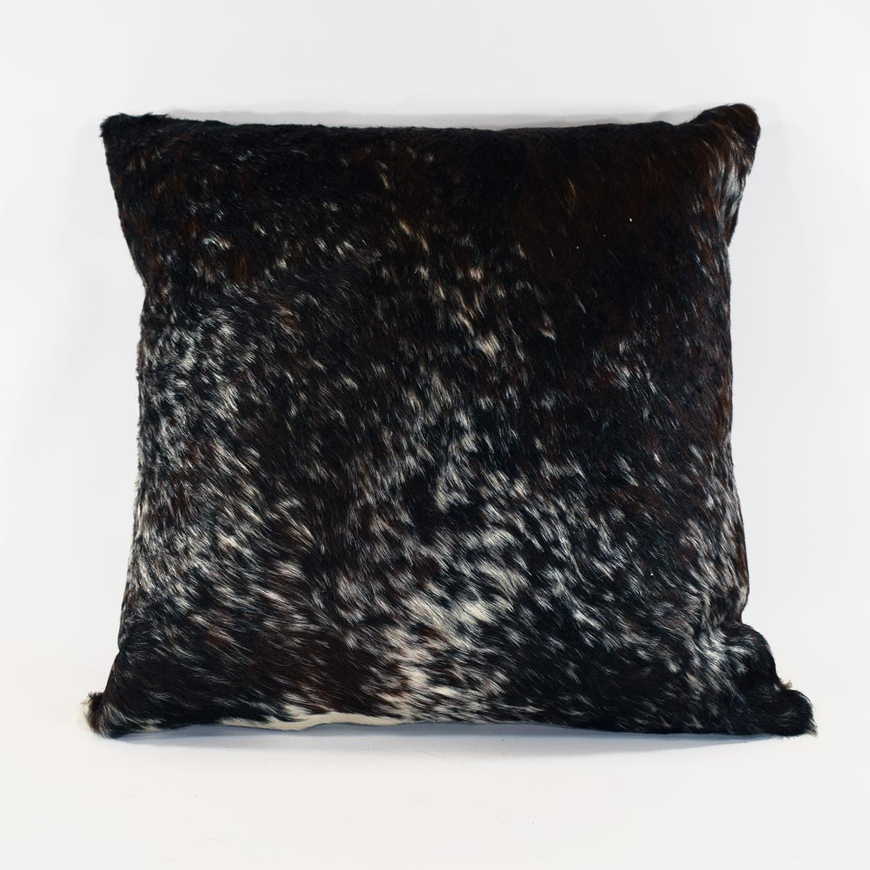 322029 - 20in x 20in Cowhide Pillow - Salt and Pepper Tri-color - Mostly Black