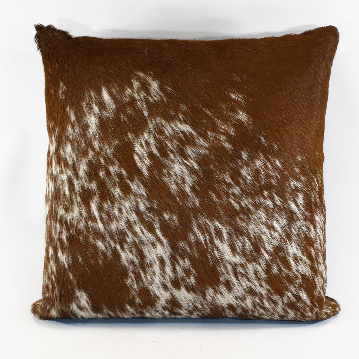 322064-1 - 20 x 20 Cowhide Pillow Salt Pepper Mostly Brown 322064-1