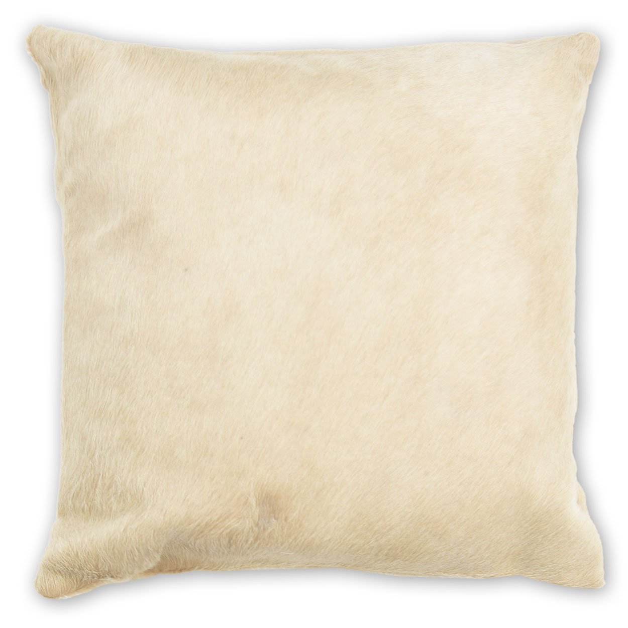 20in Premium Cowhide Pillow - Solid Palomino on Both Sides